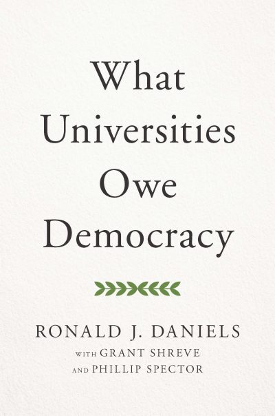 Book cover image for "What Universities Owe Democracy"