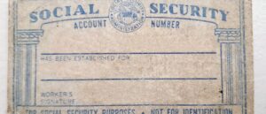 A social security card.