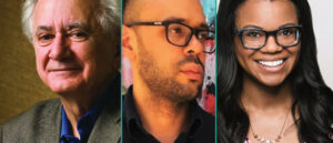 A collage of people.